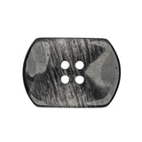 Italian Smoky Iridescent Rectangular 4-Hole Plastic Button - 44L/28mm