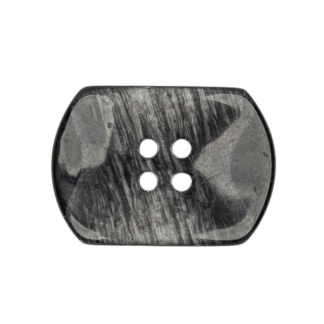 Italian Smoky Iridescent Rectangular 4-Hole Plastic Button - 44L/28mm