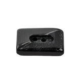 Matte Black and Gray Sparkles Rectangular 2-Hole Button - 42L/27mm