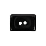 Matte Black and Gray Sparkles Rectangular 2-Hole Button - 42L/27mm