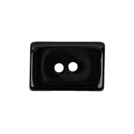 Matte Black and Gray Sparkles Rectangular 2-Hole Button - 42L/27mm