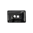 Matte Black and Gray Sparkles Rectangular 2-Hole Button - 42L/27mm