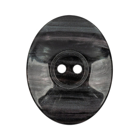 Smoky Sunset Striated Iridescent 2-Hole Oval Button - 54L/34mm
