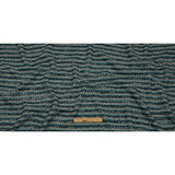 Baby Blue, Pinkish Beige and Navy Boucle Stripes Chunky Wool Blend Sweater Knit