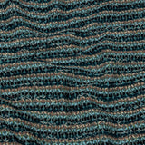 Baby Blue, Pinkish Beige and Navy Boucle Stripes Chunky Wool Blend Sweater Knit