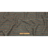 Gray, Beige and Burnt Orange Boucle Stripes Chunky Wool Blend Sweater Knit