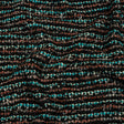 Russet, Turquoise and Black Boucle Stripes Chunky Wool Blend Sweater Knit