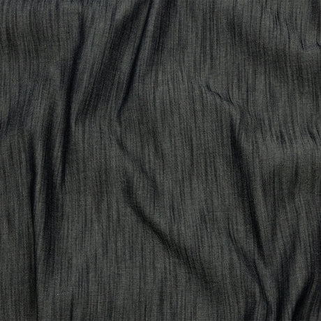 Italian Muted Indigo Striated Lightweight Cotton Denim