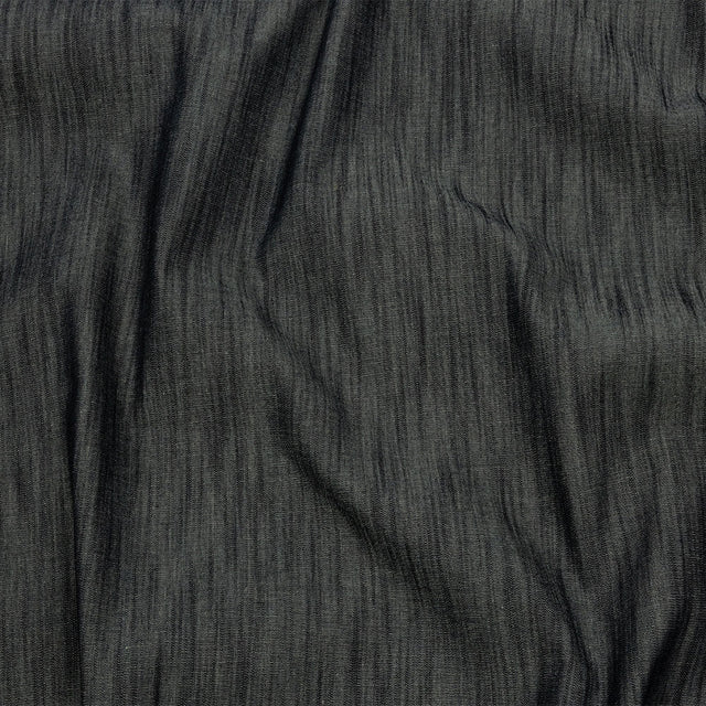 Italian Muted Indigo Striated Lightweight Cotton Denim