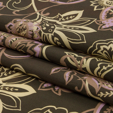Cotton Poplin Print - Olive, Yellow and Lavender Floral - Mood Exclusive Floral Mirage