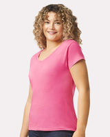 Gildan® Women’s Softstyle V-Neck T Shirt Lightweight Soft & Semi Fitted