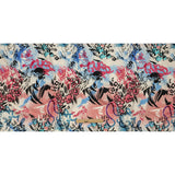 Stretch Cotton Canvas Print - Blue, Pink and White Graffiti - Mood Exclusive Graffiti Lane