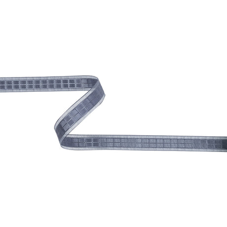 Gray Squares and Sheer Borders Ribbon - 0.5625"