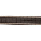 Brown Squares and Sheer Borders Ribbon - 0.5625"