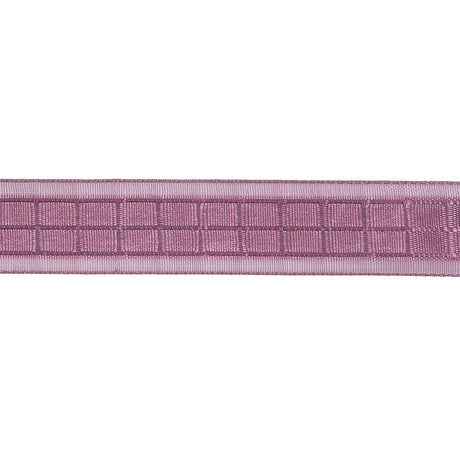 Amaranth Squares and Sheer Borders Ribbon - 0.5625"