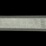 White Squares and Sheer Borders Ribbon - 1"