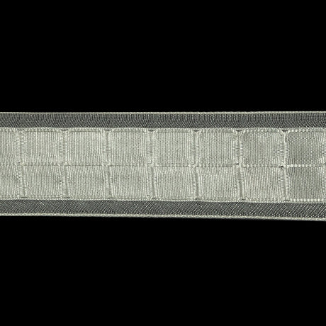 White Squares and Sheer Borders Ribbon - 1"