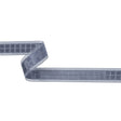 Gray Squares and Sheer Borders Ribbon - 1"