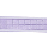 Lilac Squares and Sheer Borders Ribbon - 1"