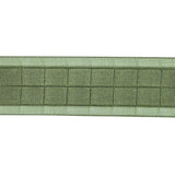 Moss Squares and Sheer Borders Ribbon - 1"