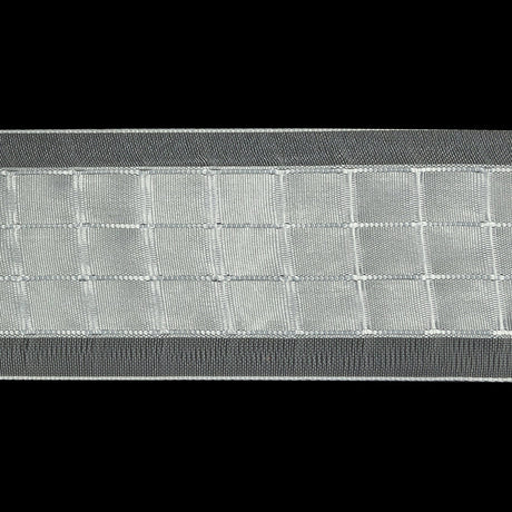 White Squares and Sheer Borders Ribbon - 36mm