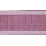 Amaranth Squares and Sheer Borders Ribbon - 36mm