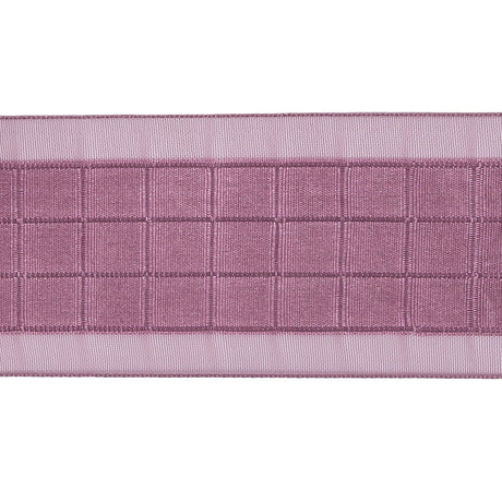 Amaranth Squares and Sheer Borders Ribbon - 36mm