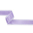 Lilac Squares and Sheer Borders Ribbon - 36mm