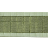 Moss Squares and Sheer Borders Ribbon - 36mm