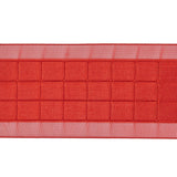 Red Squares and Sheer Borders Ribbon - 36mm