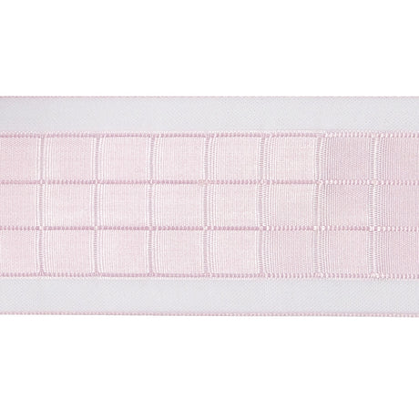 Baby Pink Squares and Sheer Borders Ribbon - 36mm