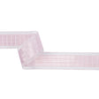 Baby Pink Squares and Sheer Borders Ribbon - 36mm