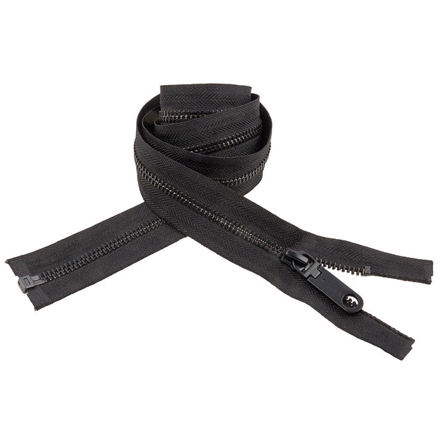 Milly Black T5 Open End Metal Zipper - 36"