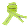 Neon Lime and Silver T3 Closed End Metal Zipper - 36"