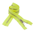 Neon Yellow and Silver T5 Closed End Metal Zipper - 36"