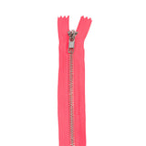Dusty Coral and Silver T5 Closed End Metal Zipper - 36"