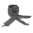 Steel Gray and Matte Gunmetal T5 Open End Metal Zipper with Two Pulls - 36"