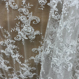 Beaded Corded Bridal Lace