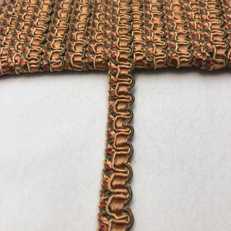 Orange Native Decorative Scroll Style Braid Gimp Trim - Orange Native Decorative Scroll Style, Half Inch Width (10 Yards)