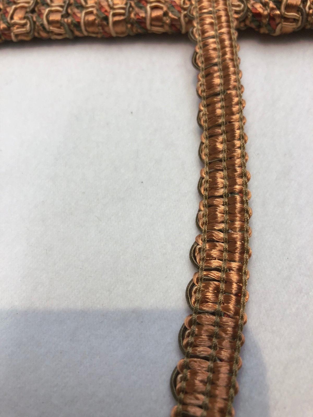 Orange Native Decorative Scroll Style Braid Gimp Trim - Orange Native Decorative Scroll Style, Half Inch Width (10 Yards)