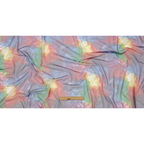 Rainbow Splash Watercolor Printed Tulle