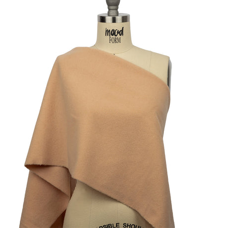 Wool and Cashmere Coating Made in Italy - Beige - Alberini Collection