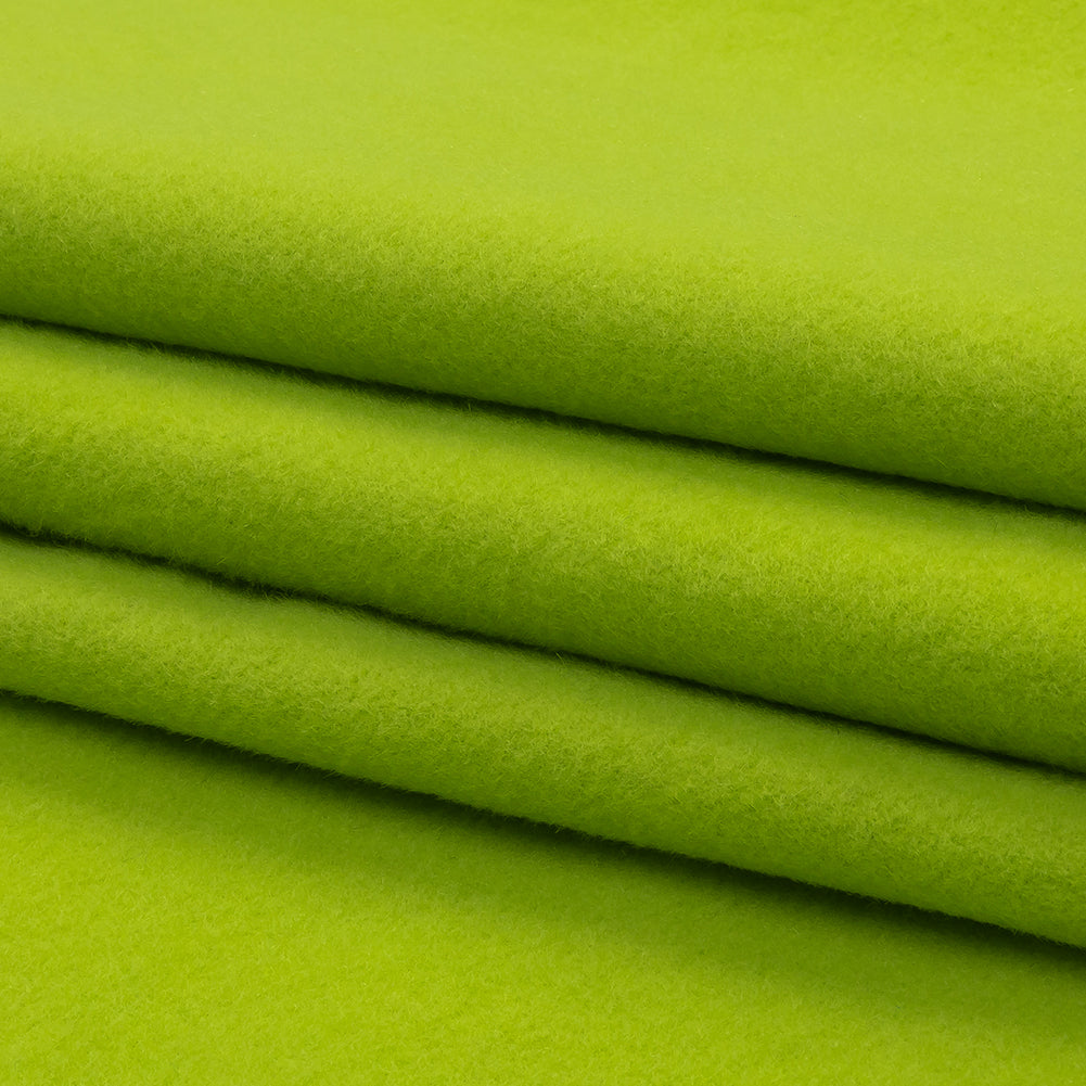 Wool and Cashmere Coating Made in Italy - Lime - Alberini Collection
