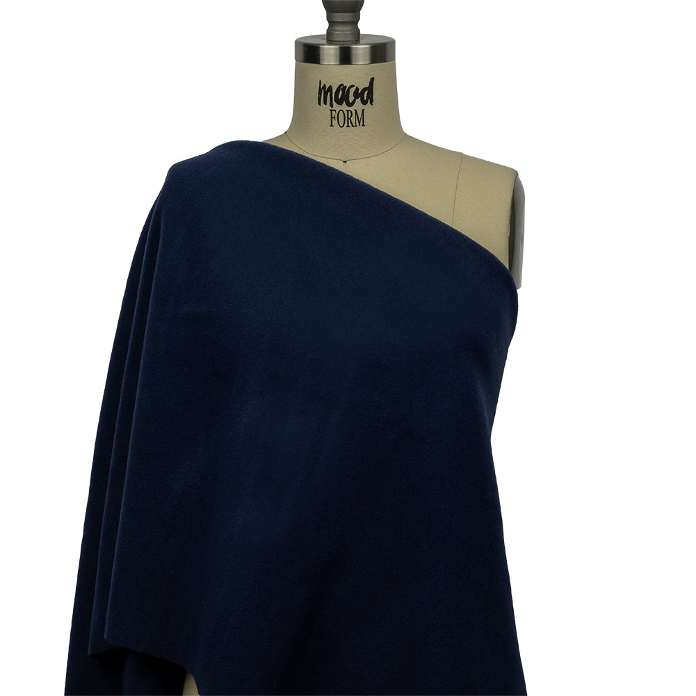 Wool and Cashmere Coating Made in Italy - Navy - Alberini Collection