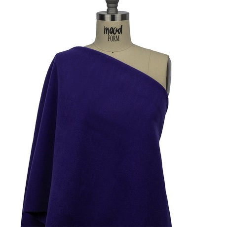 Wool and Cashmere Coating Made in Italy - Blue Violet - Alberini Collection