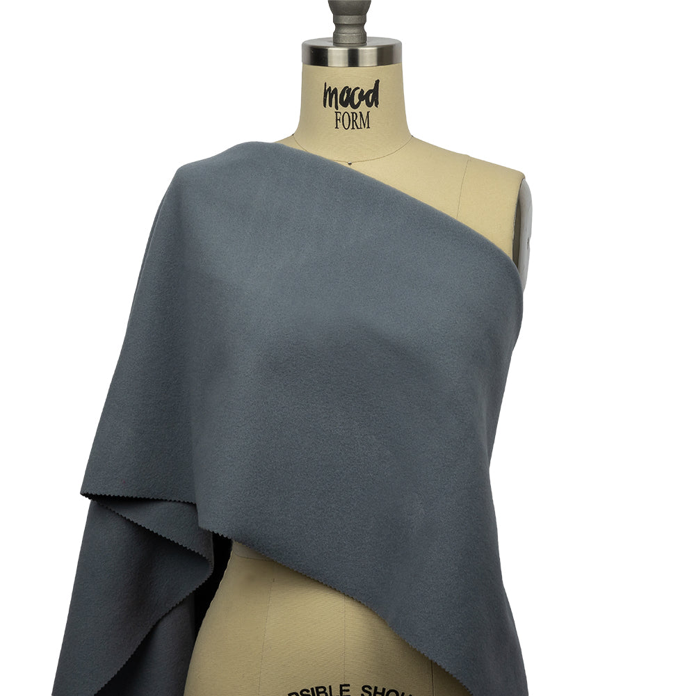 Wool and Cashmere Coating Made in Italy - Stone Gray - Alberini Collection