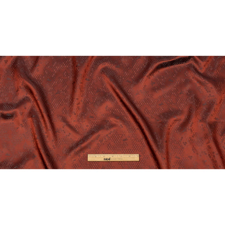 Burnt Orange Tonal Bee Hive Jacquard Lining
