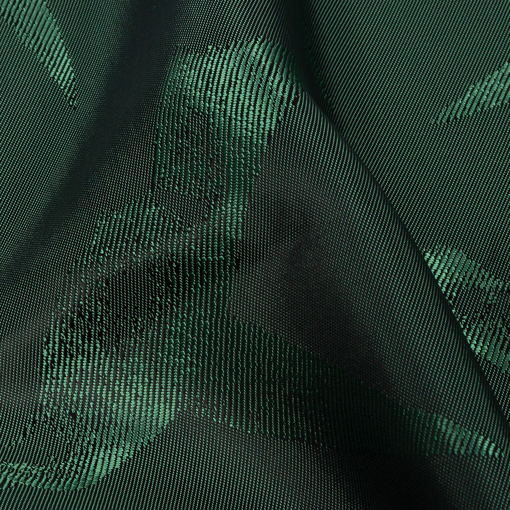 Hummingbirds Jacquard Lining - Hunter Green Tonal