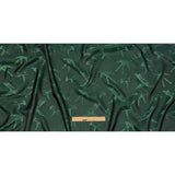 Hummingbirds Jacquard Lining - Hunter Green Tonal