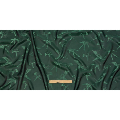 Hummingbirds Jacquard Lining - Hunter Green Tonal